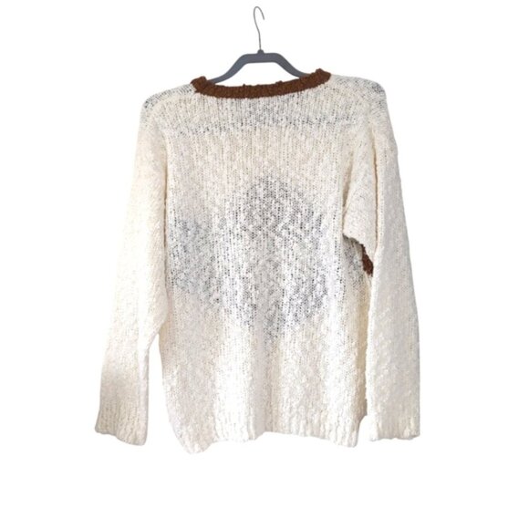Vintage Boucle Retro 90s Geometric Boho Grunge Slouchy Coogi Style Sweater M - Picture 2 of 9